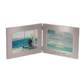 Double Bi Fold Picture Frame (5 1/4"x3 3/4" Photo) - Brass